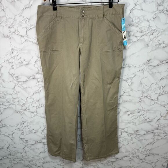 TeeCo Women’s Khaki Chino Pants sz 16‎ NEW # F845 - Picture 1 of 7